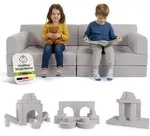 Juskys Kinder Spielsofa Kayo &ndash; Cord, modular & pflegeleicht &ndash; Beige - Beige