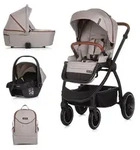 Chipolino Kombikinderwagen 3 in 1 Prestige Babywanne Rucksack i-Size Babyschale...