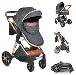 Moni Kinderwagen Alma Sportsitz Tragetasche umbaubar Wickeltasche Sitz umkehrbar