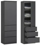 Kleiderschrank, Garderobenschrank, Mehrzweckschrank mit 3 Einlegeb&ouml;den & 3
