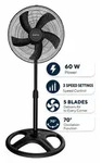 Opviq, Kumtel KTF-345, Standventilator, Schwarz,100% ABS, 50 x 50 x 132 cm - Schwarz