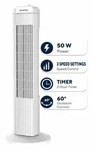 Opviq, Kumtel KTF-258, Turmventilator, Wei&szlig;,100% ABS, 24,4 x 24,4 x 74,5 cm - Wei&szlig;