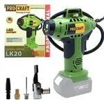 Procraft LK20 Akku Kompressor 20 V 11 bar Solo - ohne Akku, ohne Ladeger&auml;t