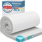 ELONEO Gel Topper 100x200cm, Matratzentopper aus 5 cm hohem Gel-Memory- Schaum,