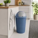 Abfalleimer Schwingdeckeleimer M&uuml;lleimer 50 Liter Blau - Blau