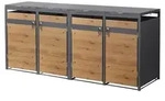 ML-Design M&uuml;lltonnenbox 4er f&uuml;r 4 Tonnen 240L 264x80x120 cm...