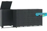 M&uuml;lltonnenbox GORILO f&uuml;r 4 Tonnen Anthrazit 276x79x117 cm Stahl 