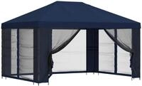vidaXL Garten Pavillon mit Seitenw&auml;nden 4 x 3 m Blau