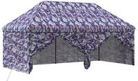 vidaXL Pop-up Pavillon mit 4 Seitenw&auml;nden 3 x 6 m Blaue Camouflage