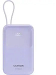 Canyon power bank OnPower 101 built-in cable 10000 mAh PD22.5W Violetin, 10000...