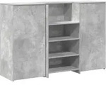 vidaXL Empfangstheke Betongrau 155x50x103,5 cm Holzwerkstoff - Grau