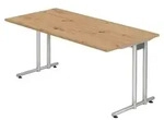 b&uuml;m&ouml; Schreibtisch Serie-N - Gr&ouml;&szlig;e: 160 x 80 cm, Nachbildung: Asteiche -...
