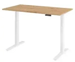 b&uuml;m&ouml; Schreibtisch elektrisch XMKA - Nachbildung: Asteiche, Gestell: Wei&szlig;,...