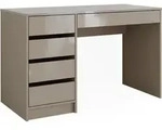Schreibtisch Vicco Sherry Greige Hochglanz 55 x 120 cm mit Schubladen, Model...