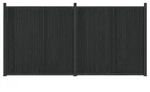 vidaXL Zaunelement 2 stk. 355 x 186,5 cm WPC und Aluminium Schwarz - Schwarz