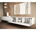 PLATAN ROOM Fernsehschrank TV-Lowboard 280 cm (2x140) In Wei&szlig; H&auml;ngend Oder...