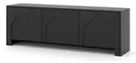 Lowboard Vento Schwarz, 3 T&uuml;ren Fernsehschrank B: 153,5cm / H: 51cm / T:35cm -