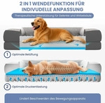 ELONEO Orthop&auml;disches Hundebett, Gr&ouml;&szlig;e M - Grau - Grau