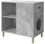 vidaXL Katzenhaus Beton 72 x 42,5 x 70 cm Holzwerkstoff - Grau