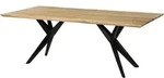 MASSIVMOEBEL24 Esstisch Mango 180x90x76 natur lackiert / Epoxid schwarz,...