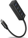 Axagon HUE-M1C 4x USB 3.2 Gen 1 MINI hub, metal, 20cm USB-C Kabel, USB 3.2 Gen 1 (3.1