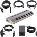 StarTech.com 7-Port selbstbetriebener USB C Hub mit Einzelschaltern pro Port, USB 3.0