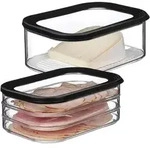 Mepal MODULA Frischhaltedosen Wurst & K&auml;se Set schwarz - Schwarz