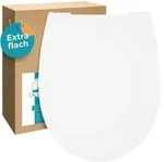 Calmwaters&reg; Flacher WC-Sitz mit Absenkautomatik, Slim, antibakterieller...