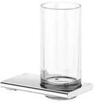 KEUCO Edition 400 Glashalter mit Echtkristall-Glas verchromt - Silber