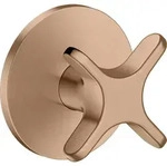 AXOR One Absperrventil Unterputz mit Kreuzgriff, Brushed Red Gold