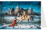 Postkarten-Adventskalender "Moritzburg" - Blau
