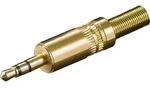 Goobay Klinkenstecker - 3,5 mm - stereo, vergoldet mit Knickschutz - Gold