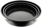 Backbelch 3er Set in Schwarz Backofenblech Tepsi aus Granit &Oslash;28/&Oslash;32/&Oslash;36 cm -