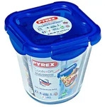 Sch&uuml;ssel hoch mit Deckel, 0,8 Liter - Pyrex | Cook & Go - Blau/Transparent