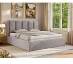 MKS MEBLE Polsterbett SAVINO CLASSIC mit Bettkasten & Stauraum, Doppelbett 160...