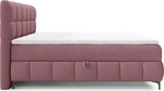 Boxspringbett Schlafzimmerbett SOPHIE 180x200cm Stoff Aragon Bordeauxrot - Rot