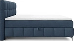 Boxspringbett Schlafzimmerbett SOPHIE 100x200cm Stoff Aragon Marineblau - Blau