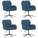 vidaXL B&uuml;rost&uuml;hle 4 Stk. 54 x 58 x 90 cm Blau Stoff - Blau