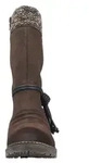 Rieker Damen Stiefel Warmfutter Kordel Winterstiefel Raffung Strick Z4755,...