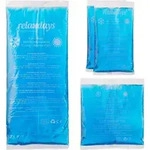 Relaxdays K&uuml;hlpads, 4er Set, 3 Gr&ouml;&szlig;en, Kalt Warm Kompressen, K&uuml;hlpacks Gel,