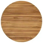 vidaXL Tischplatte &Oslash; 80 x 3,5 Rund Massives Teakholz Natur - Braun