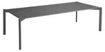 Loungetisch Hallavara 66 x 35 x 146 cm Edelstahl Kunststein Anthrazit - Grau