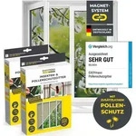 EASYmaxx Moskitonetz mit Pollenschutz mit Magnetbefestigung f&uuml;rs Fenster - 150 x 130