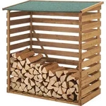 Brennholzunterstand aus Tannenholz 123x116x64cm Natur