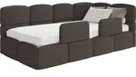 Selsey Cloudy &ndash; Kinderbett 120x200, Kopfteil rechts, Matratze & Bettkasten,