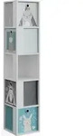 Kinderregal Vicco Lio Wei&szlig; 33.3 x 162.2 cm mit 4 Faltboxen, Model 37015 - Wei&szlig;
