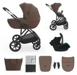 Kinderkraft PRIME 3 Kinderwagen 3-in-1 mit Babyschale MINK PRO 2, leicht faltbar