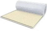 Topper 140x200 cm Matratzenauflage mit LATEX Matratzenschoner 3 cm Latexschaum...