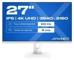 JAPANNEXT JN-IPS270UHD60F-C65W-HSP-W, 68,6 cm (27"), 3840 x 2160 Pixel, 4K Ultra HD,