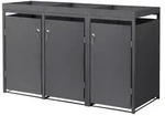 ML-Design M&uuml;lltonnenbox 3er mit Pflanzdach f&uuml;r 3 M&uuml;lltonnen, 240L...